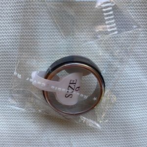 New With Tag Men’s Stainless & Black Ring Size 9